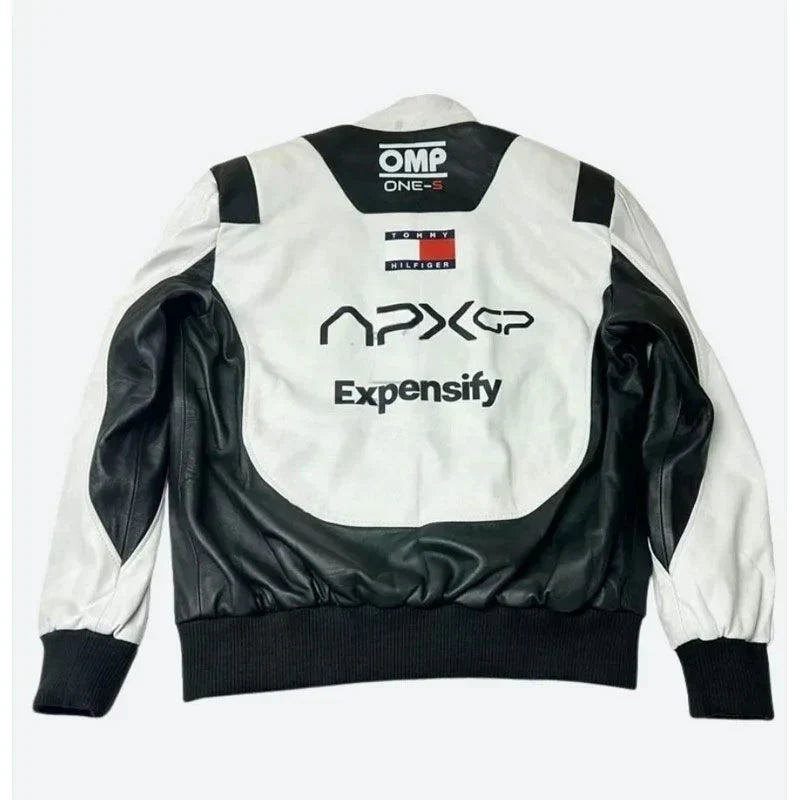 Brad Pitt F1 Black & White Racer Softshell Jacket | Motorsport Style