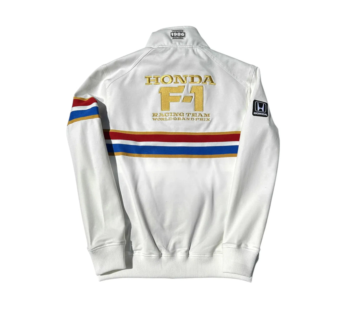 1986 Honda F1 White Racing Jacket | Retro Style – SpeedLine Racewear