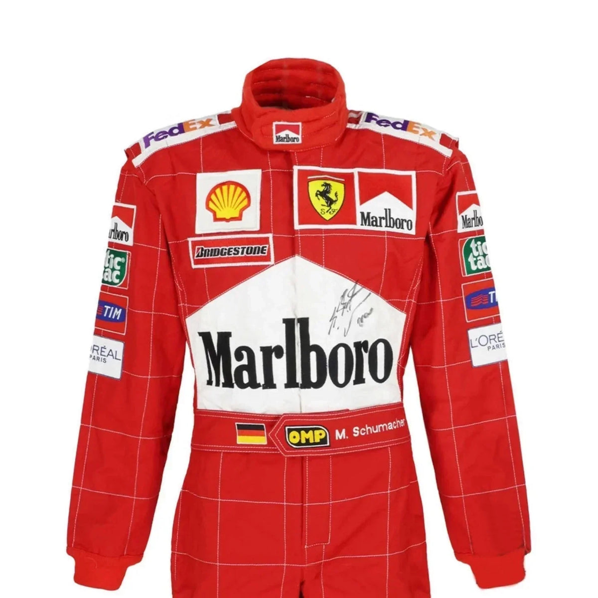2002 Michael Schumacher Ferrari Embroidered F1 Racing Suit 3