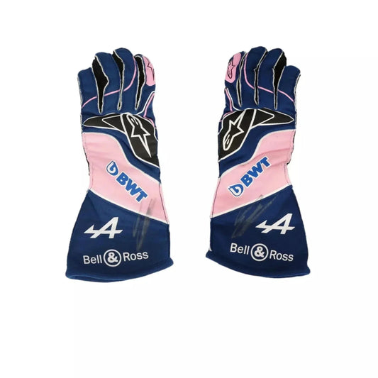 2022 Esteban Ocon Blue Alpine F1 Race Gloves SpeedLine Racewear 715049