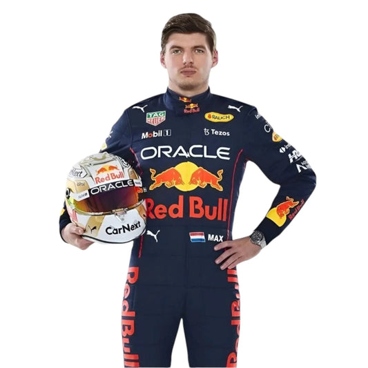 2022 Verstappen and Perez Red Bull Racing karting suit front