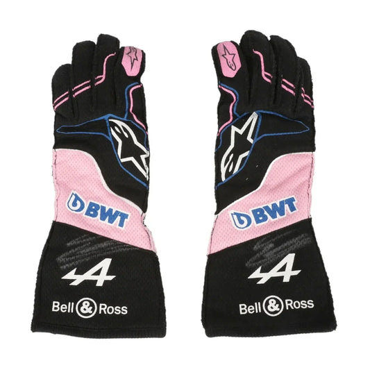 2023 Esteban Ocon Miami GP Weekend Worn Race Gloves SpeedLine Racewear 715060