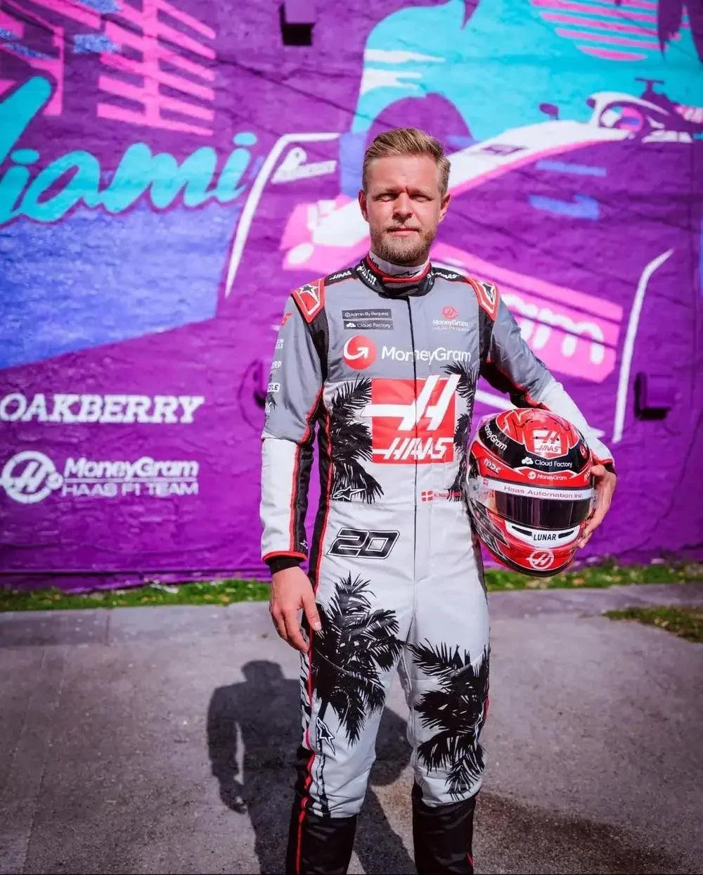 2023 Kevin Magnussen Haas F1 Race Suit Miami GP Edition 4