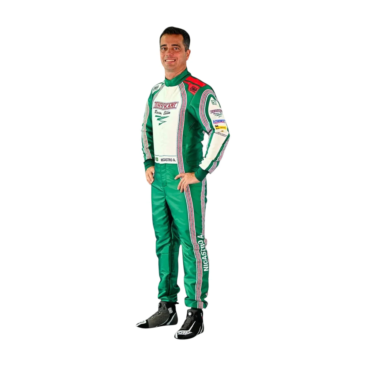 2024 Go kart racing suit Tony Kart vibrant side angle