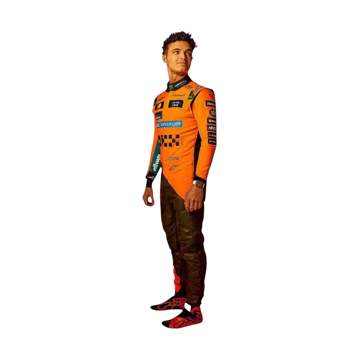 2025 McLaren F1 racing suit front view