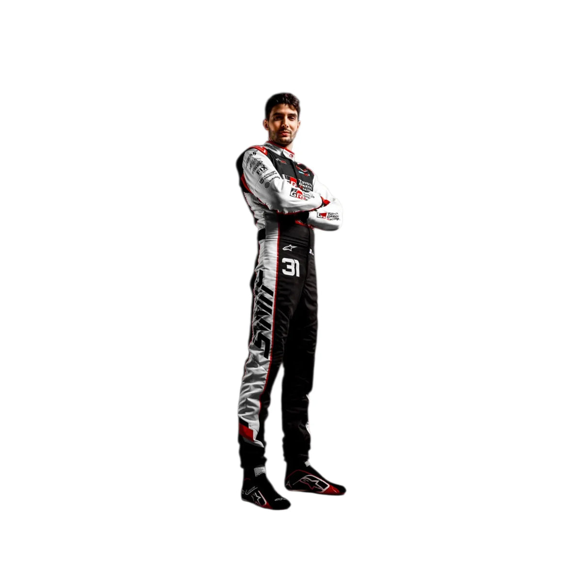 2026 Oliver Bearman Haas F1 Replica Race Suit – Pro Fit