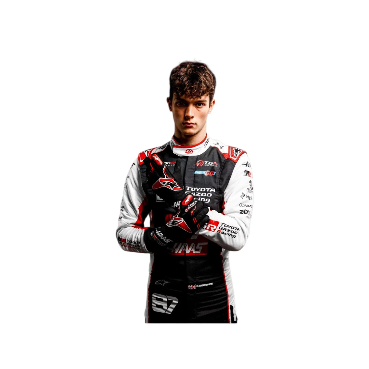 2026 Oliver Bearman Haas F1 Replica Race Suit – Pro Fit
