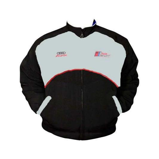 Audi Racing Vintage Jacket Black Light Gray – Motorsport Style SpeedLine Racewear