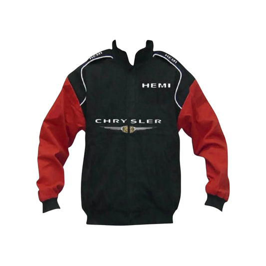 Chrysler HEMI Black Red Retro Racing Jacket Edition