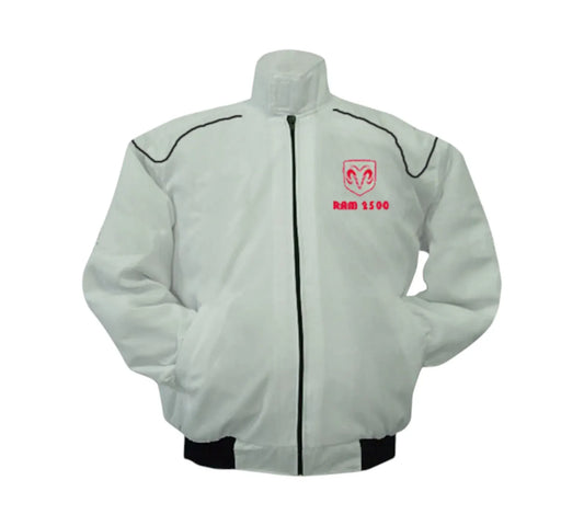 Dodge Ram 2500 White Vintage Racing Jacket HD Edition