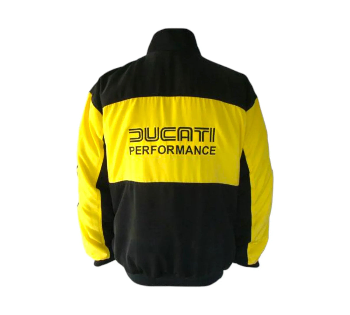 Ducati Motorcycle Black & Yellow Racing Jacket Coat