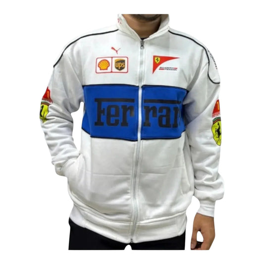 Ferrari F1 Scuderia Vintage Racing Jackets White