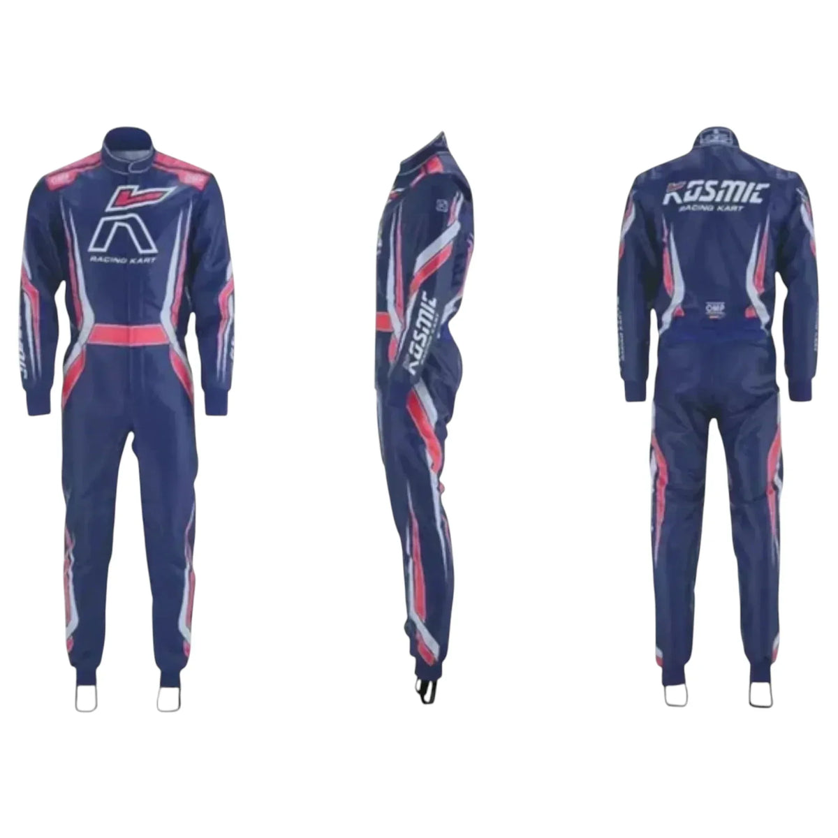Go-Kart Racing Suit Kosmic Driver Edition 2021 NASCAR racing suit with Kosmic Racing logo on a white background