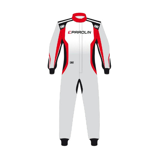 Go-kart race suit Parolin MotorSports OMP front view