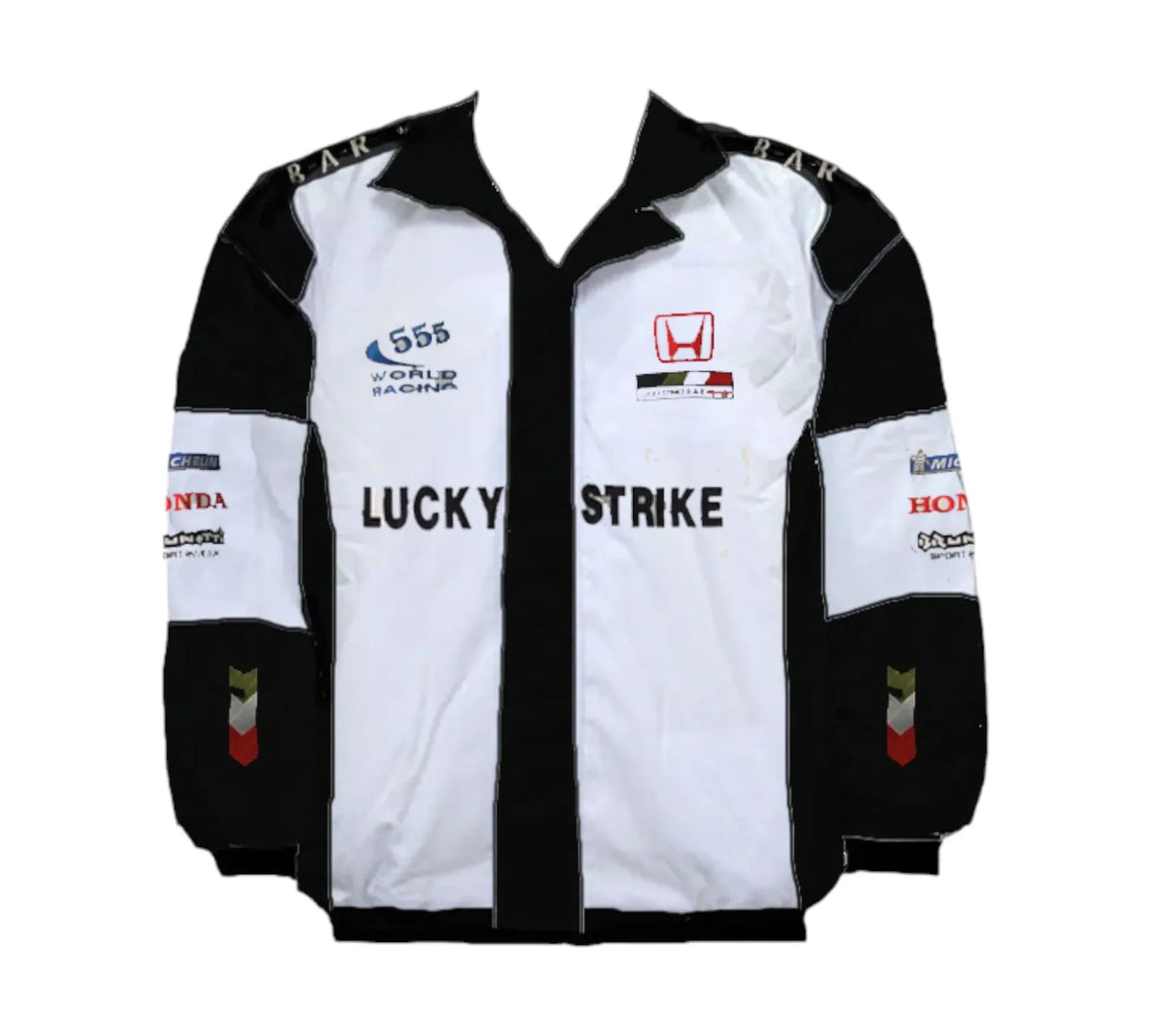 Honda BAR World Racing Vintage Jacket – White & Black Motorsport Edition