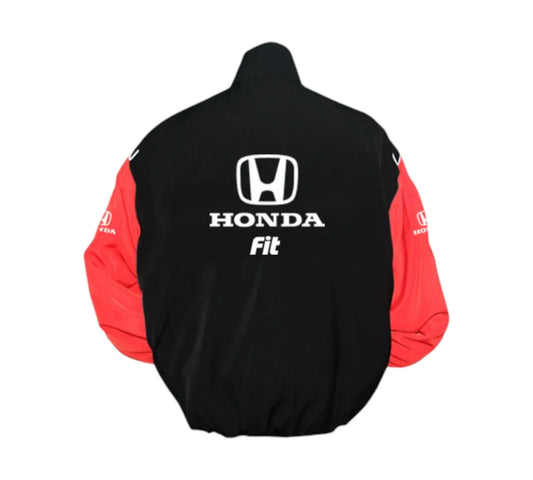 Honda Fit Vintage Racing Jacket – Black & Red Motorsport Edition 1
