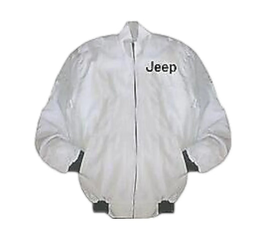 Jeep Racing Jacket White Vintage