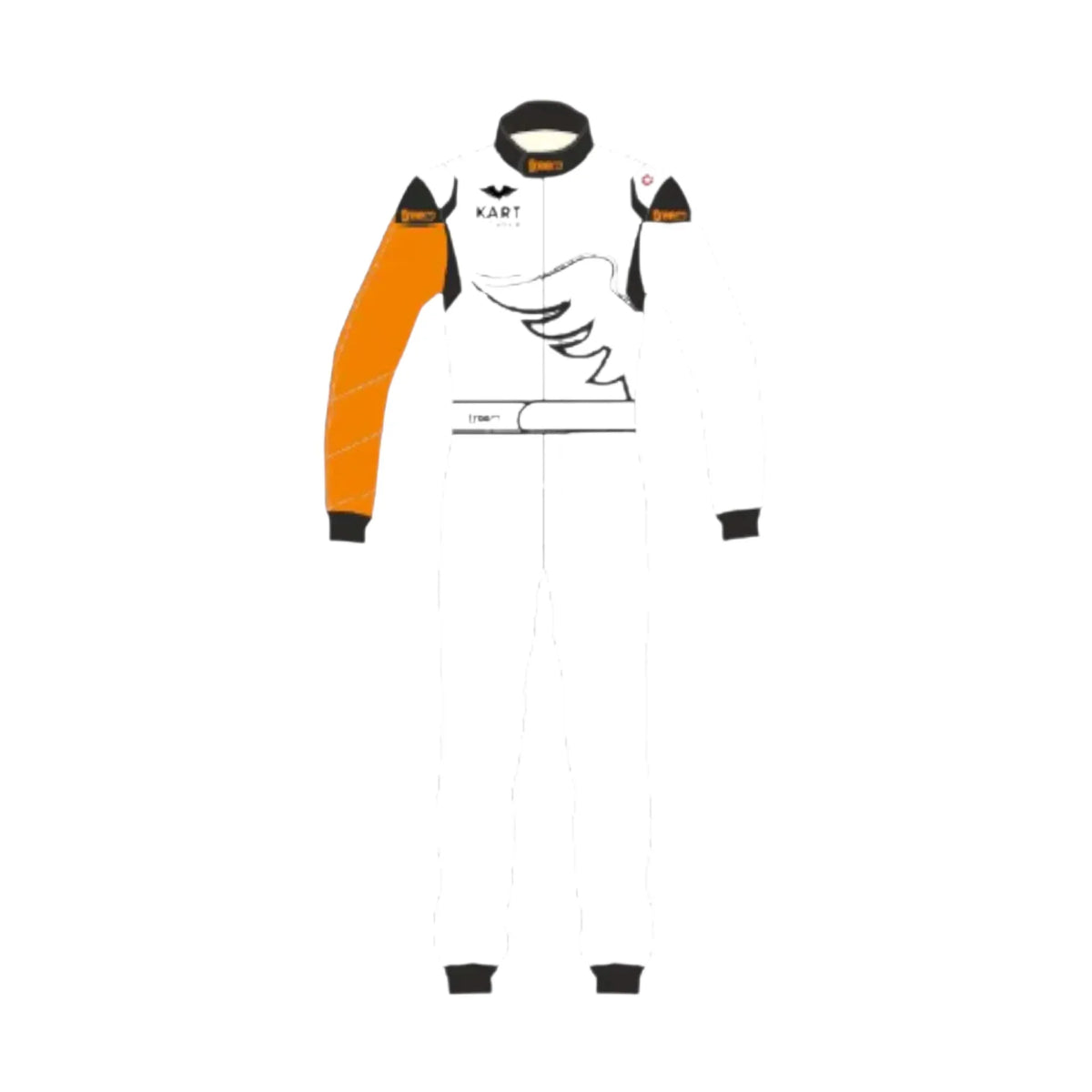 Kart Republic team kart racing suit front view