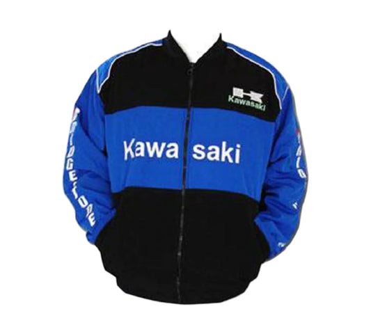Kawasaki Racing Jacket Black Royal Blue