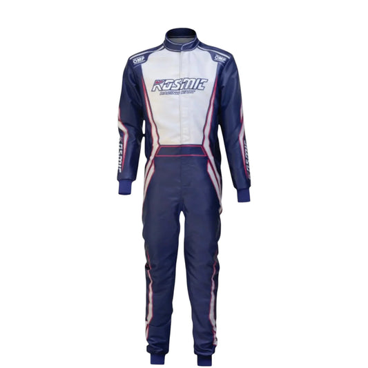 Kosmic OMP 2022 go-kart racing suit front view