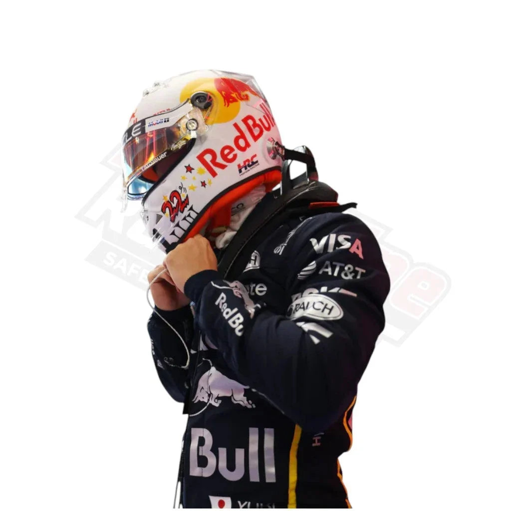 Max Verstappen Singapore GP 2025 F1 suit details