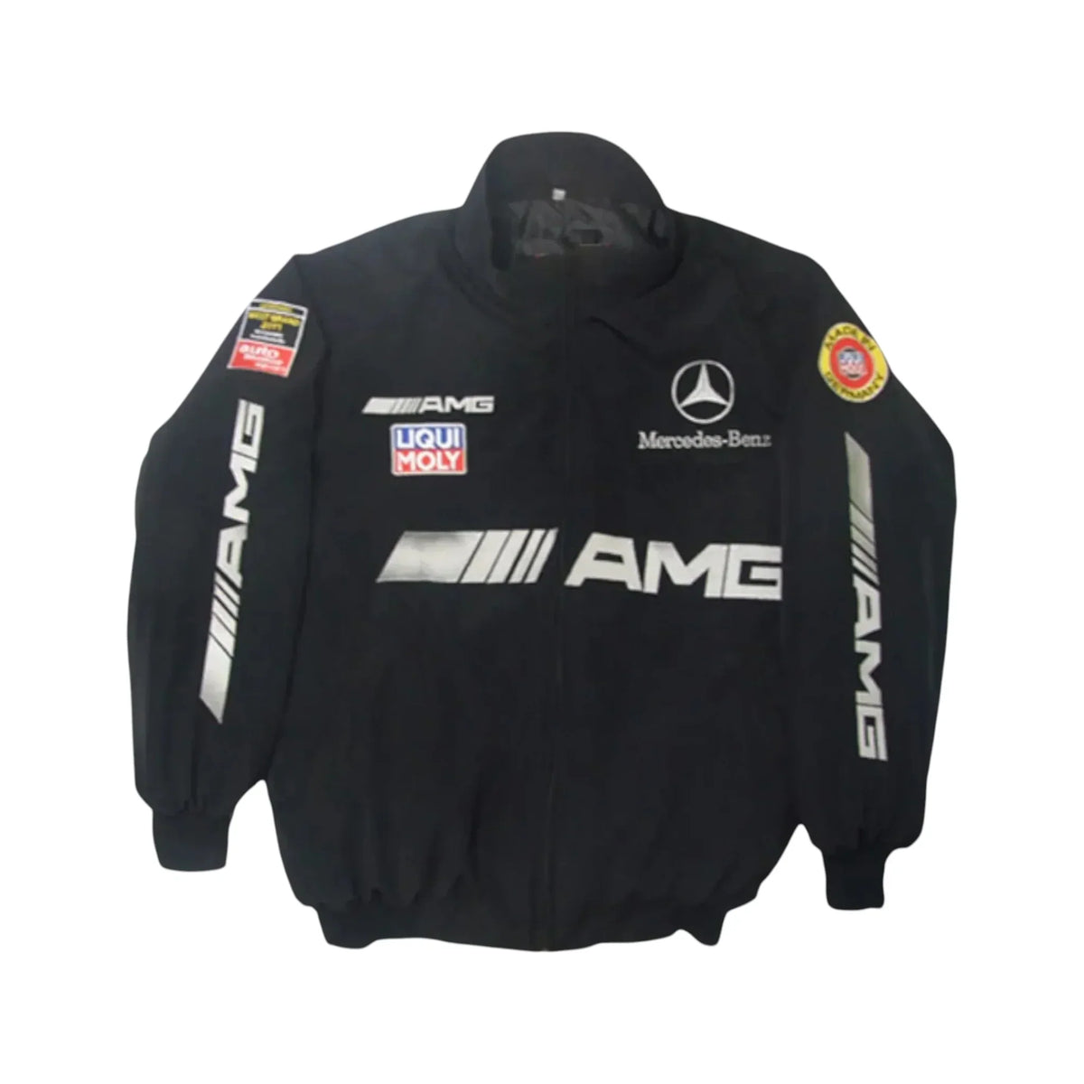 Mercedes AMG F1 Vintage Black Racing Jacket – Heritage Edition