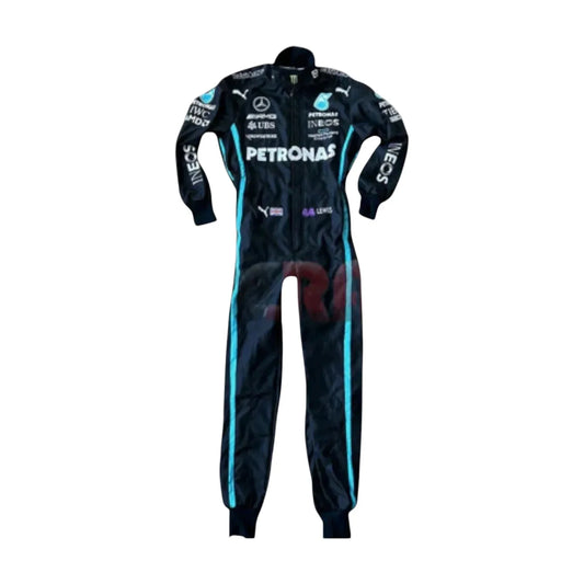 Mercedes AMG Petronas F1 embroidery race suit stitched logos