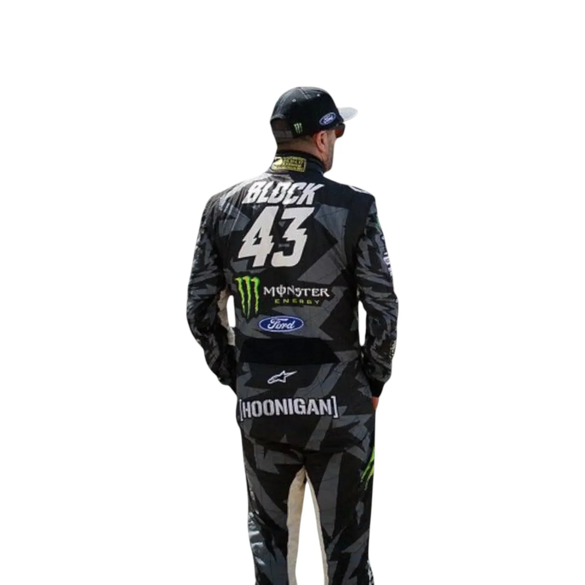 Monster Energy Ken Block kart suit sublimation graphics back view