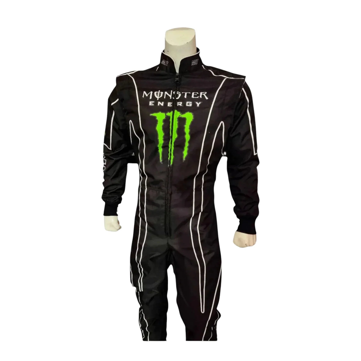 Monster Energy karting suit front view