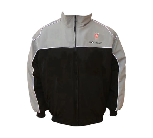 Pontiac Solstice GXP Vintage Racing Jacket Light Gray Black 1