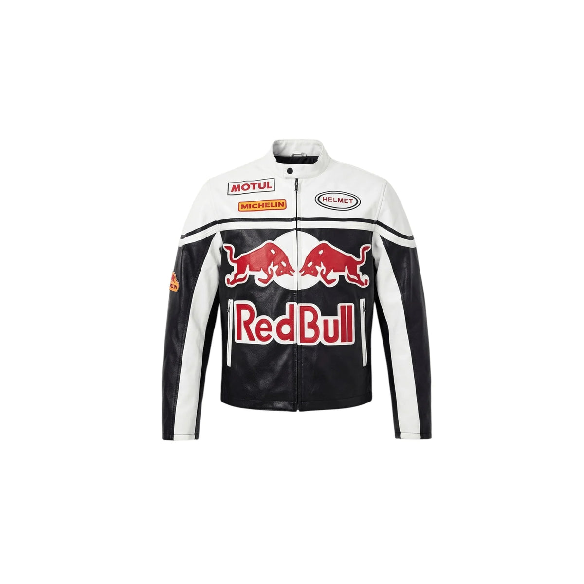 Red Bull Racing Vintage Leather Jacket – White Edition
