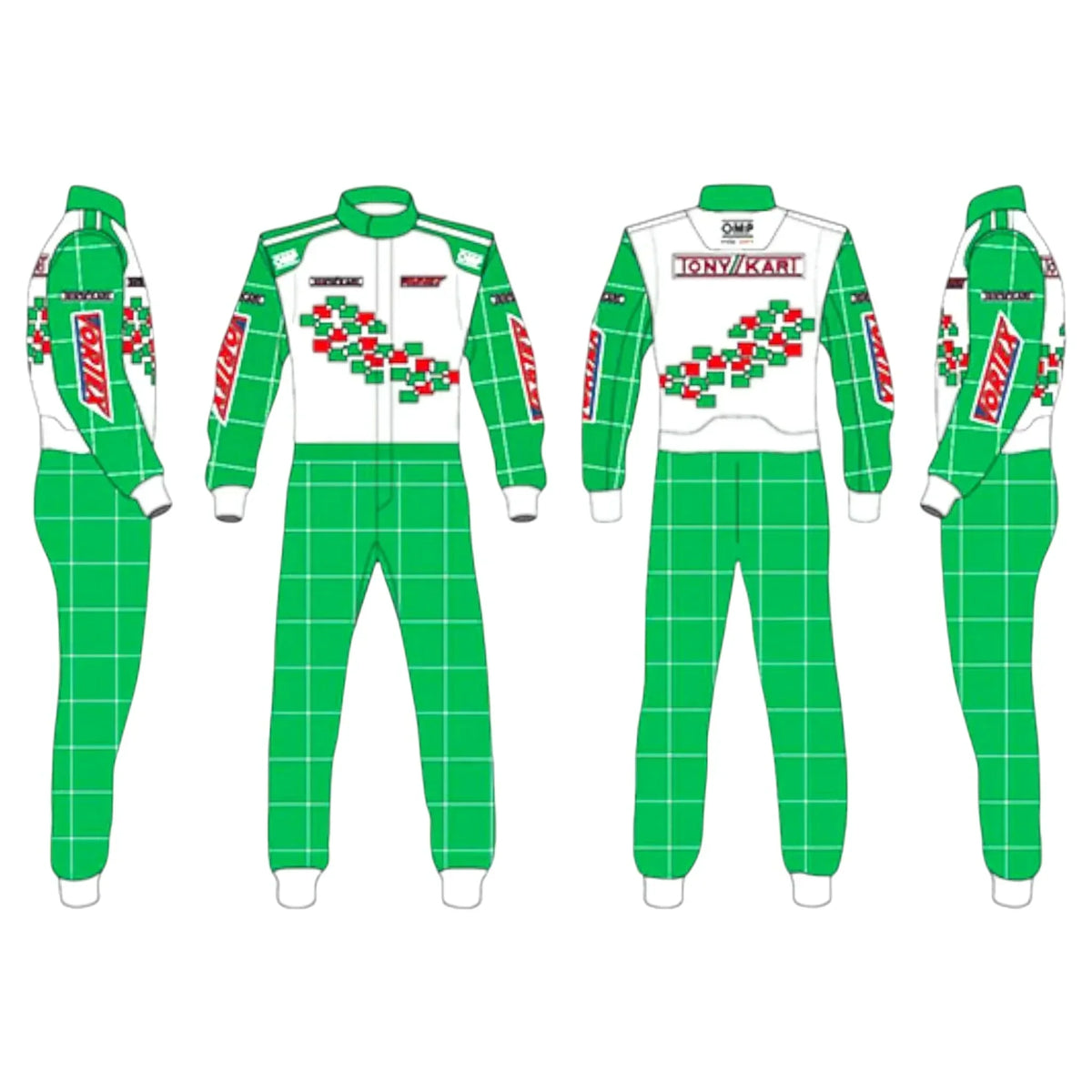 Tony Kart Sublimation Printed Go Kart Driver Racing Suit – Pro Overall