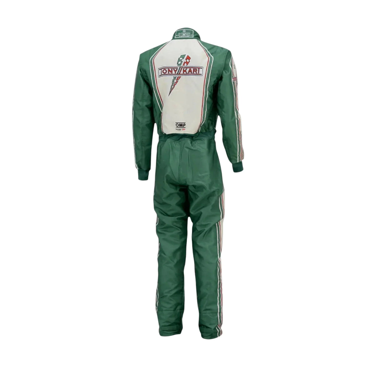 Tony Kart sublimation printed go kart racing suit back view