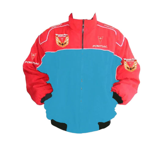 Trans Am Pontiac Racing Jacket Light Blue Red Motorsport Style 1