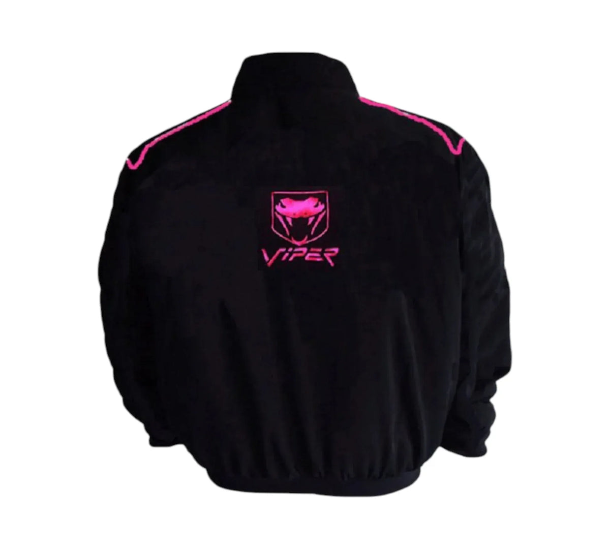 Viper Racing Vintage Jacket Black with Pink Piping