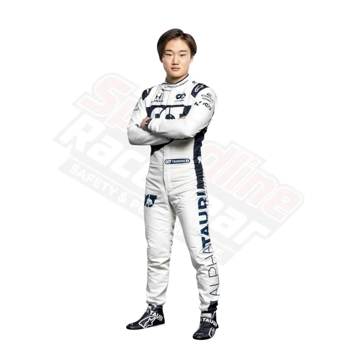 Yuki Tsunoda Formula One 2021 race suit display
