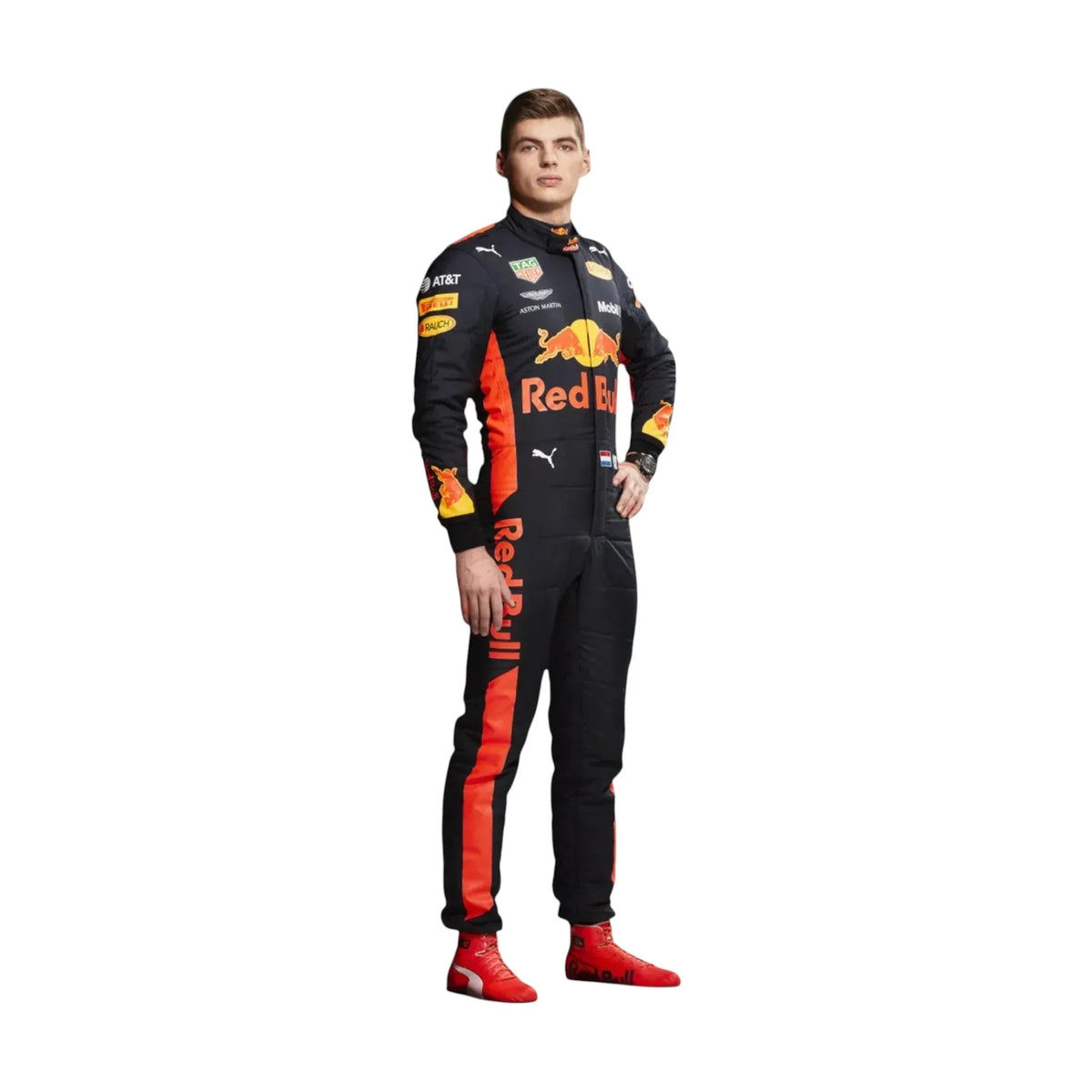 2018 Max Verstappen Azerbaijan GP Red Bull Racing Suit – SpeedLine